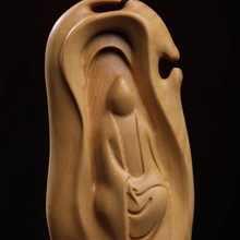 无相观音手把件小叶黄杨根雕木雕挂件随身盘玩文玩工艺品手工雕刻