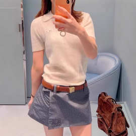 正确字母版MU家格纹半身裙百搭修身显瘦显高减龄短裙女26夏季新款