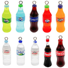 10款树脂仿真立体矿泉水饮料汽水瓶diy项链耳环钥匙挂件饰品配件