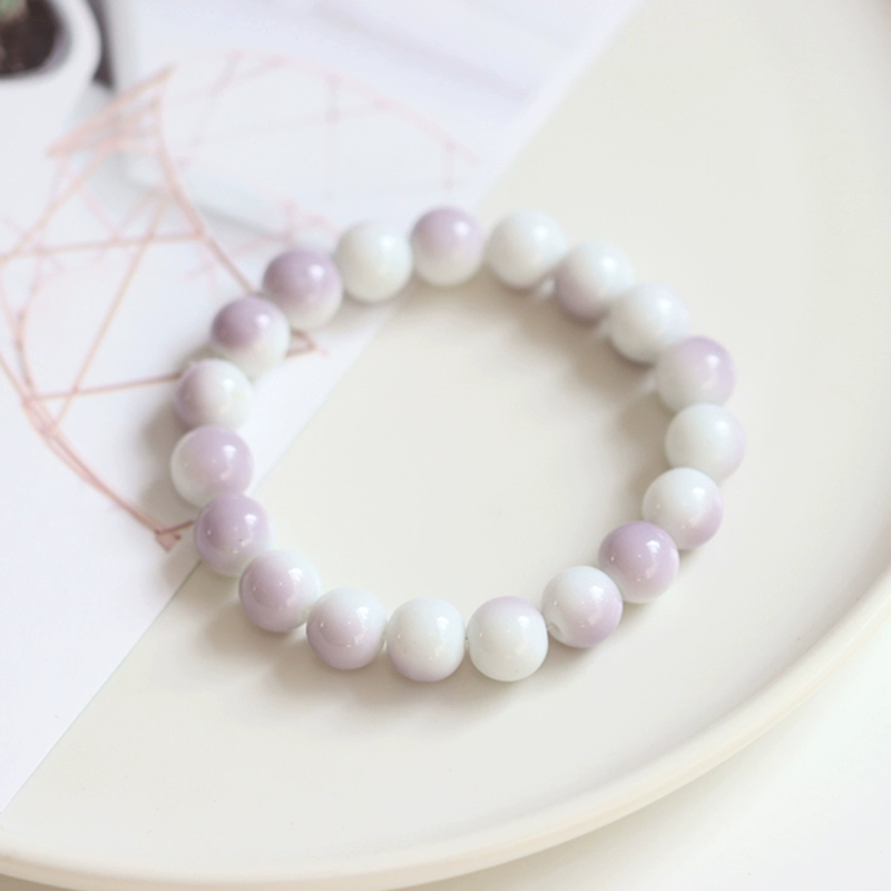 Женский стеклянный хрустальный браслет в лесном стиле в китайском стиле, свежий однокруглый стеклянный браслет для студентов, мягкий мягкий браслет 707.