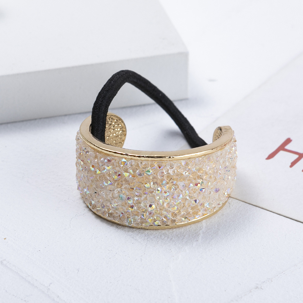 Fashion Geometric Alloy Plating Artificial Diamond Hair Tie display picture 4