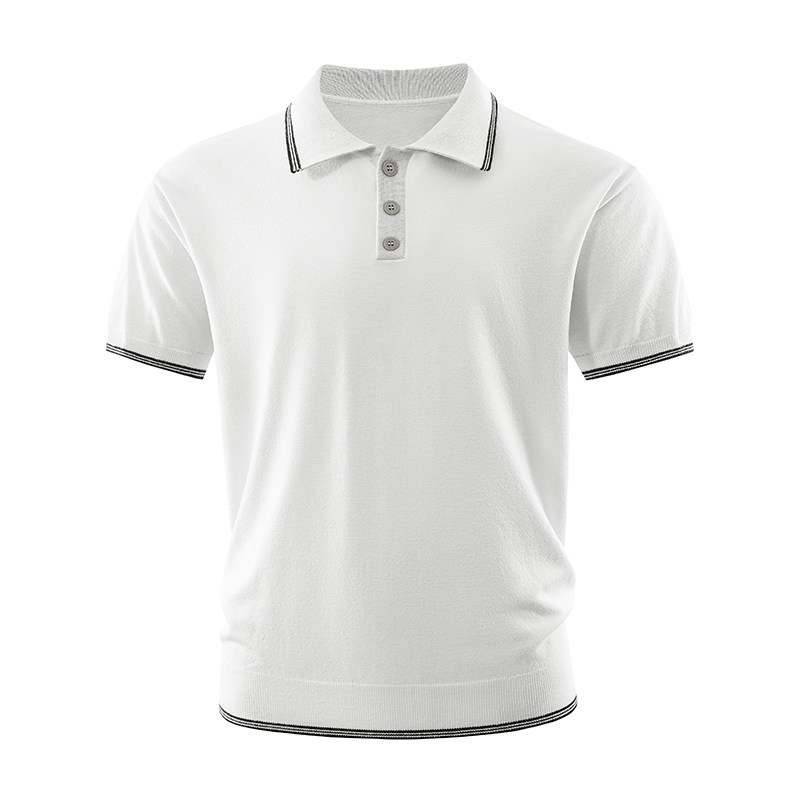 ZF8105-D韩版翻领针织OLO衫老钱风夏季通勤时尚短袖T恤休闲，男装针织衫/毛衣，星座614