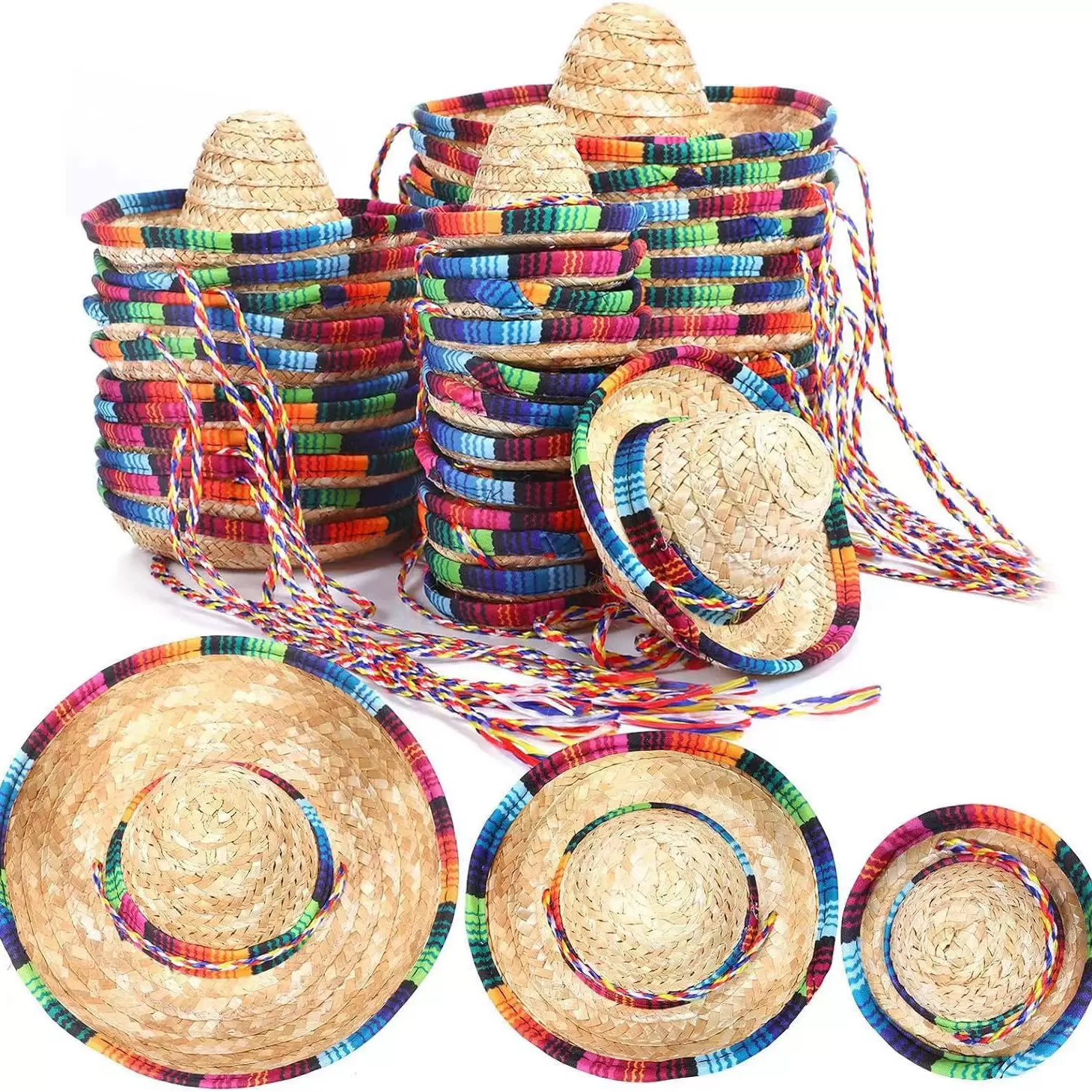 跨境亚马逊狂欢节万圣节帽生日派对用品成人儿童墨西哥宠物小帽子