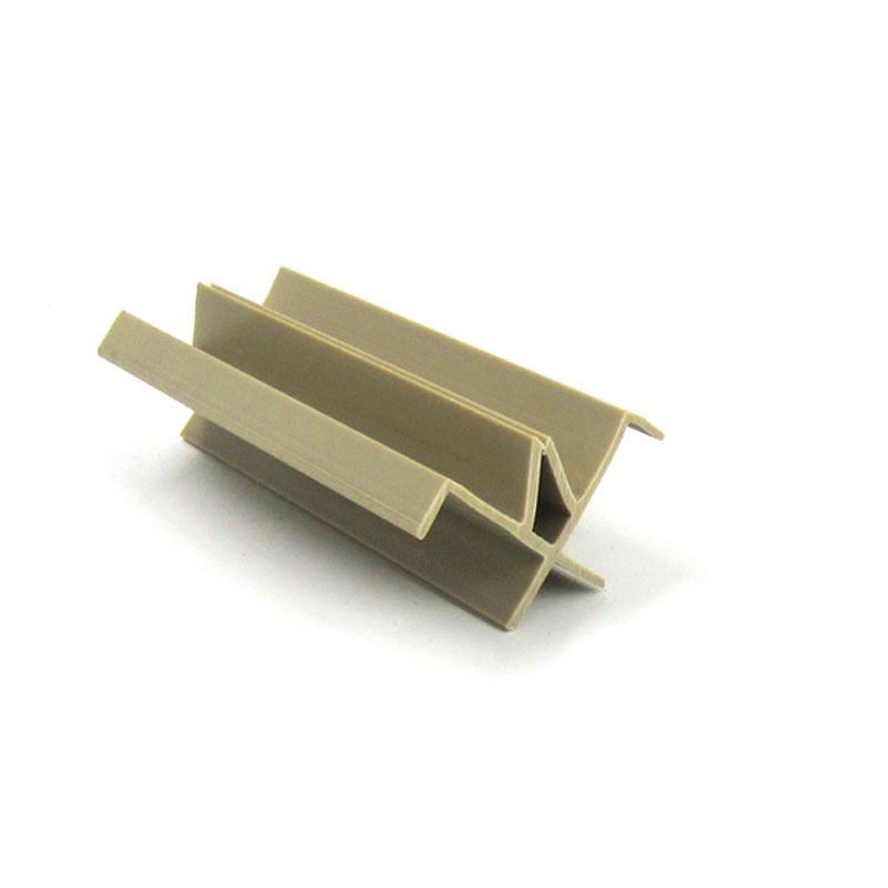 Tiras de plástico PVC con ranuras, tiras de extrusión de perfil de PVC, perfiles de plástico extruido universales que se pueden fabricar según la demanda y los dibujos.