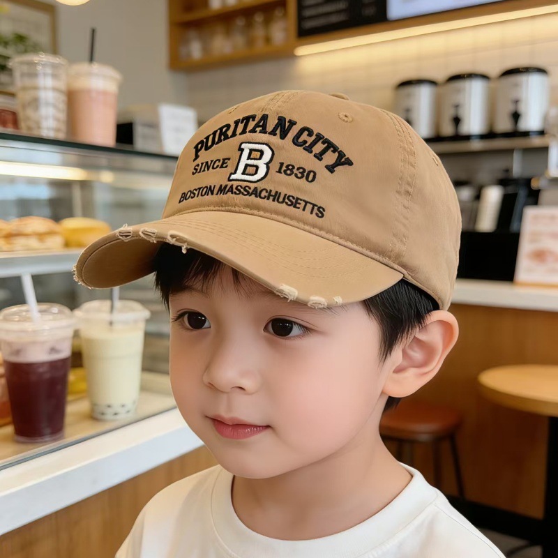 Trendige Kinder Sonnenkappe & Baseballcap Mit Farbkontrast_voghion.com