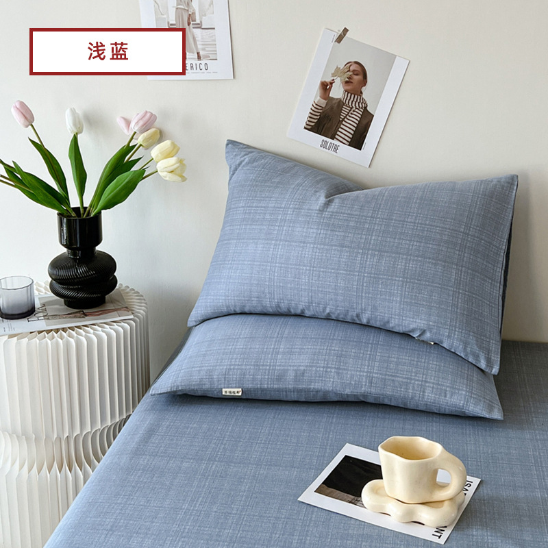 Un par de fundas de almohada de algodón de tela gruesa vieja, dormitorio de estudiantes en casa, fundas de almohada de algodón, fundas de forro lavables
