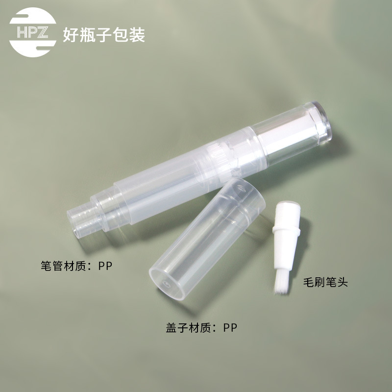 En stock pintura pluma dedo aceite embalaje pluma gris uñas Fundación material de embalaje líquido uñas nutrición pluma esmalte uñas material de embalaje
