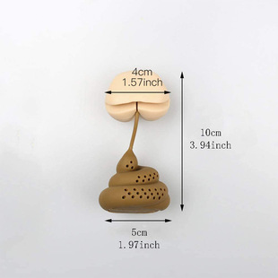 Poop tea maker New lazy filter tea tea leak butt cake spoof poop tea filter tea set