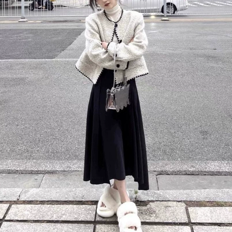 Осенняя элитная зимняя куртка, французский стиль, стиль Chanel, для подростков, стиль высокого качества