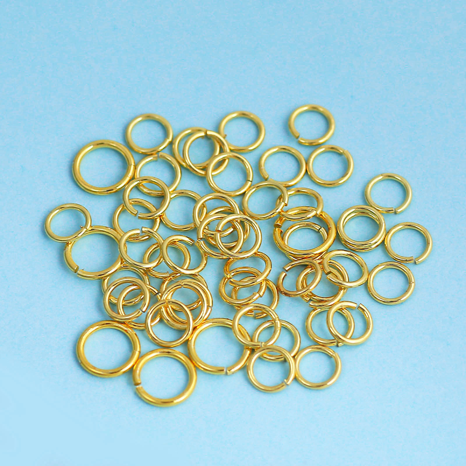 开口圈批发18k包金保色平口闭口圈连接收尾圈diy项链手链吊坠配件