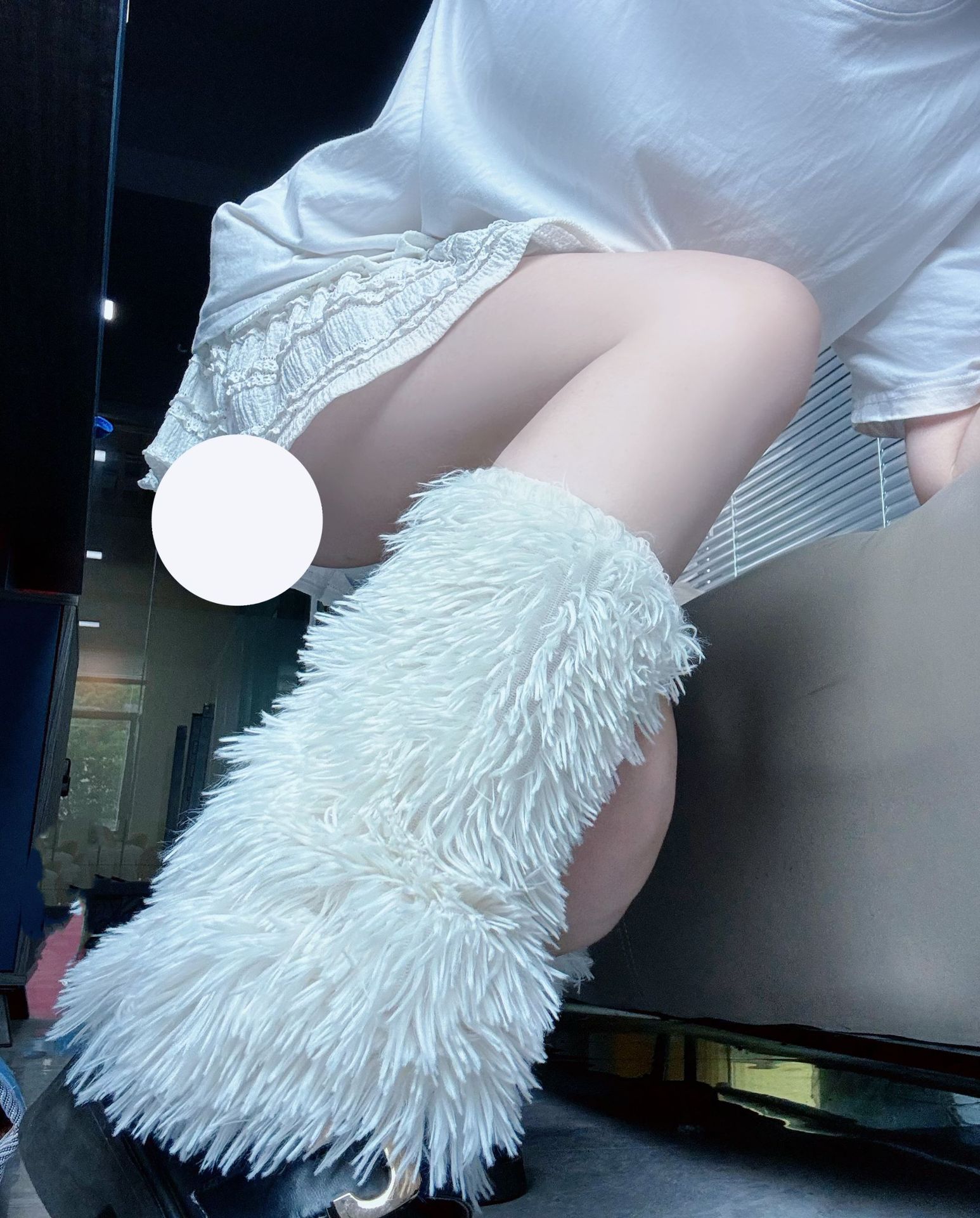 Bijpassende kleur fuzz pile sokken witte JK bootcover lente en herfst dunne retro beenbedekking ins trend_voghion.com