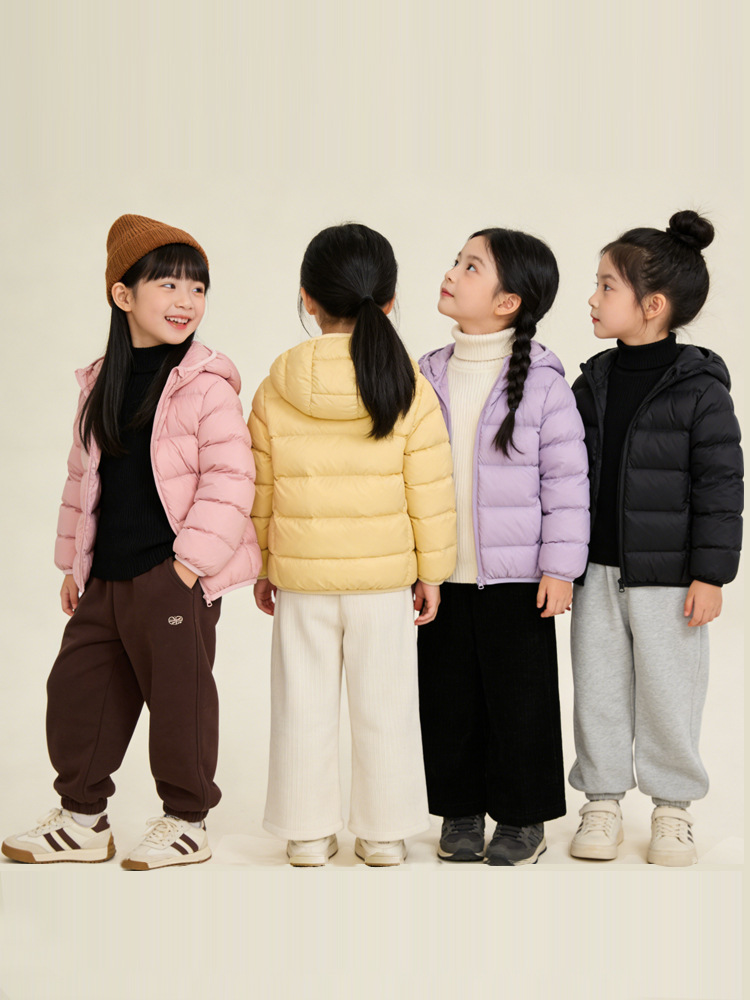 children's light and thin velvet demi-season keep warm down jacket…