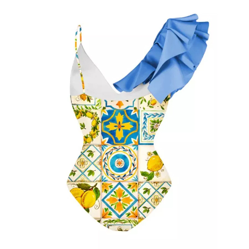 Womenu0027S Fashion Fruit Flower Polyester One Pieces