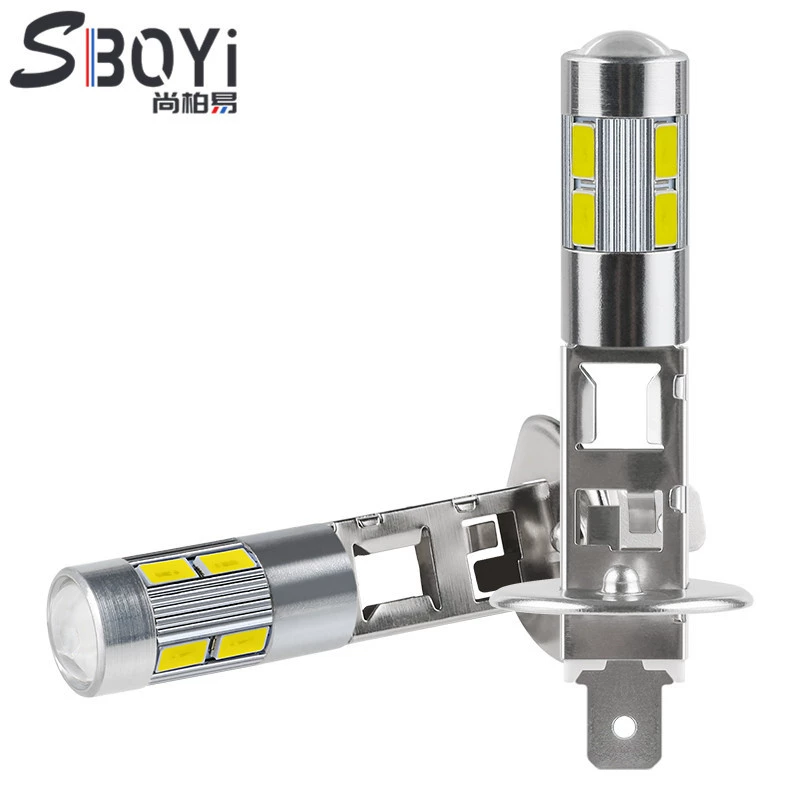 LED H3 H1 10SMD 10LED5630 выделить светодиодный дальнего света Противотуманные лампы декодирования противотуманные фары