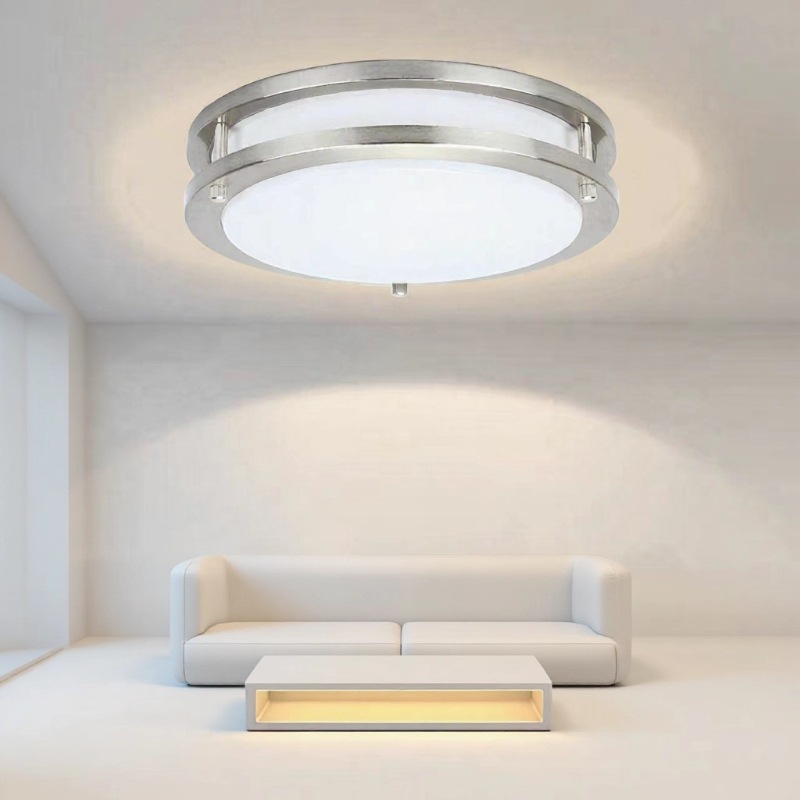 Modern simple double circle round ceiling lamp bedroom balcony study aisle lamp cross-border hot LED indoor lamps