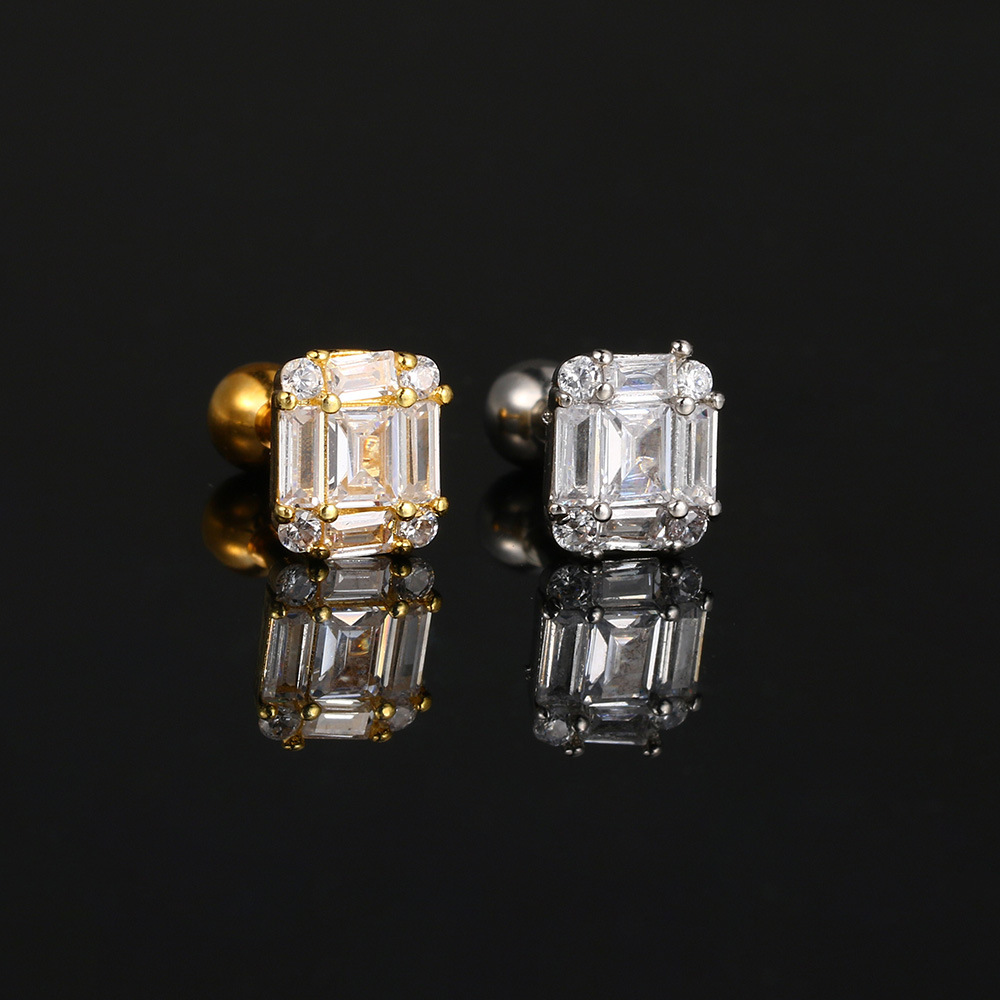 6g Weight Zircon Inlay Material Ear Studs Classification Ear Cartilage Rings & Studs Piercing Type 1 Piece Quantity Daily Occasion Copper Material Heart Shape, Butterfly Pattern Women's Gender Inlay Design Simple Style, Classic Style Style 1 Piece Simple Style Classic Style Heart Shape Butterfly Inlay Copper Zircon Ear Studs 4
