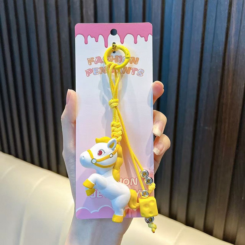 포니 스퀘어 매듭 태슬-옐로우