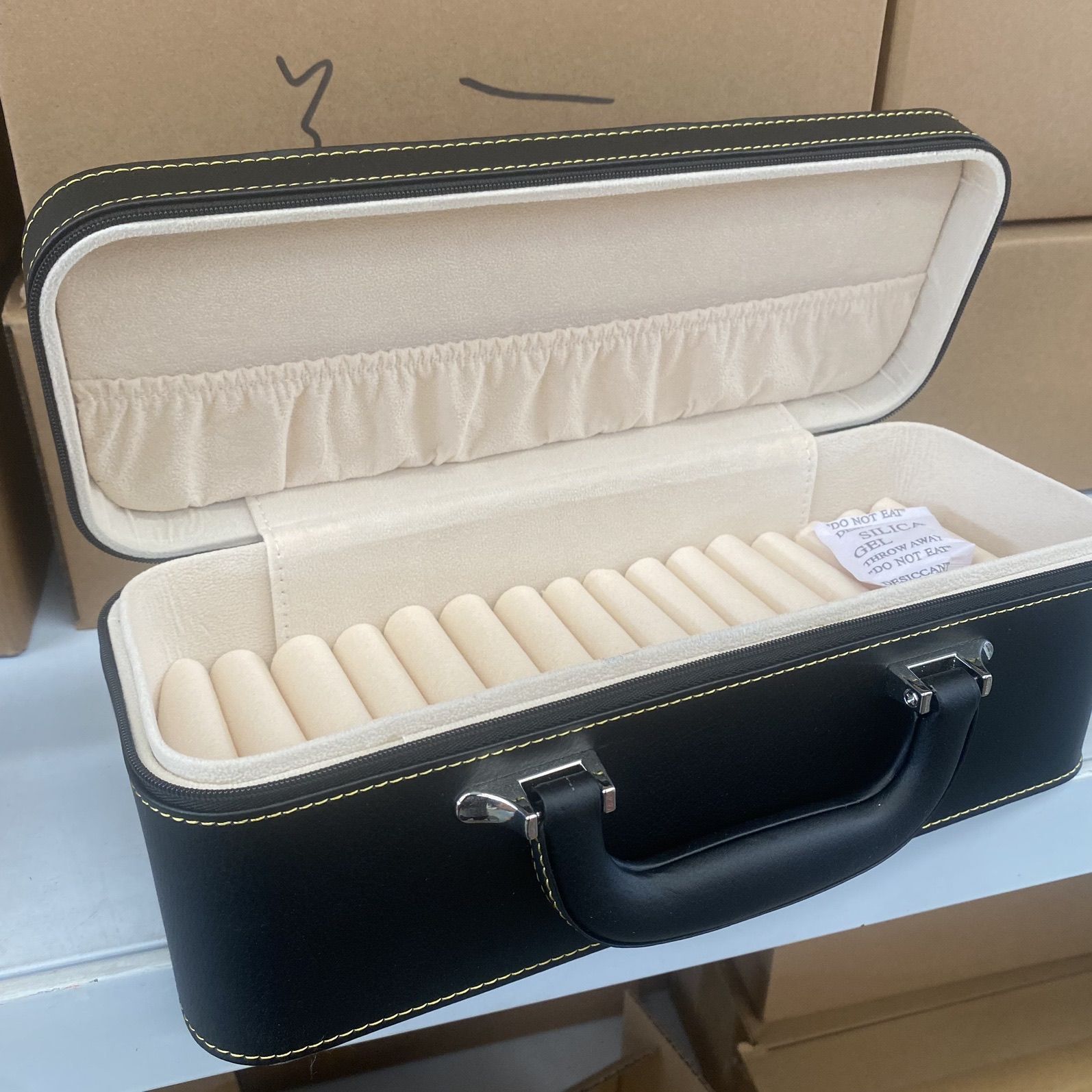Brazalete caja de almacenamiento 15 dígitos brazalete caja de joyería jade jade caja de oro y plata caja de exhibición caja de joyería portátil caja doméstica