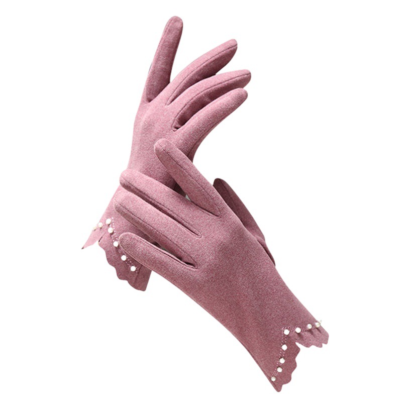 Las mujeres de otoño e invierno delgada caliente a prueba de frío pantalla táctil coreano lindo nuevo De terciopelo de conducción fábrica al por mayor