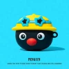 Yellow hat penguin with hook