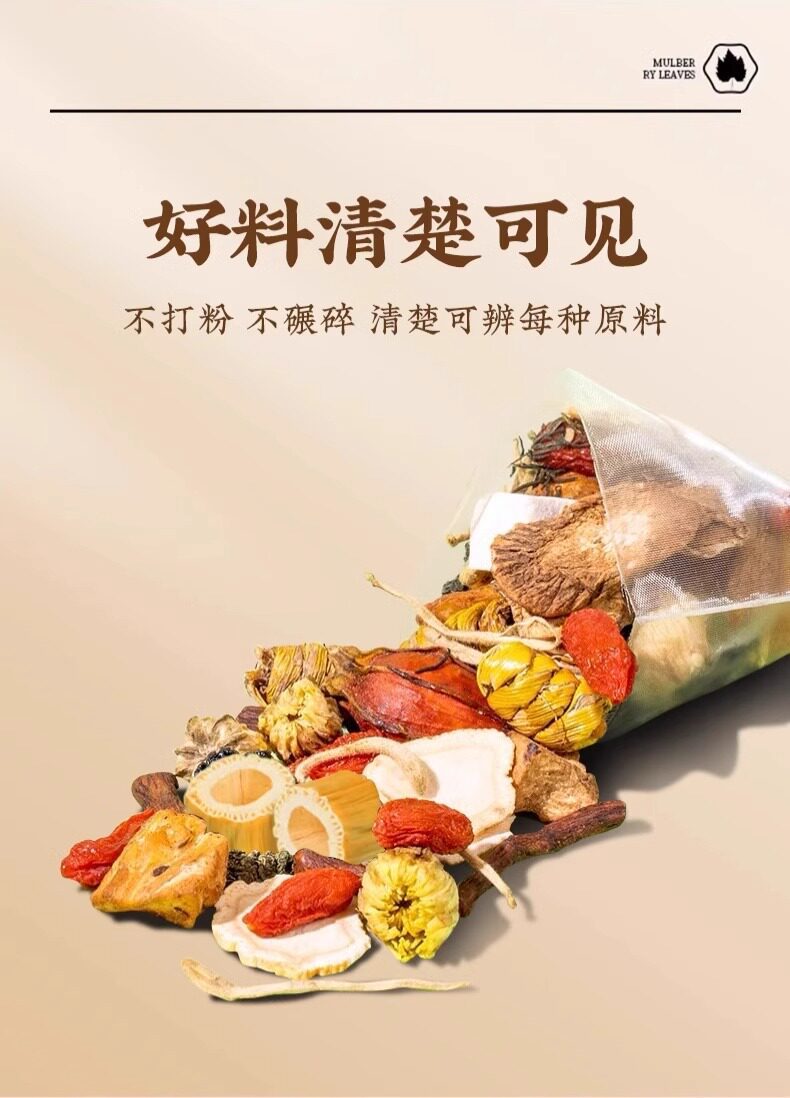 Fu Ling Yi Shi Tea 250g 120 Bags Poria Lotus Leaf Hawthorn Rose Tangerine Peel Herbal Wellness Tea preparation