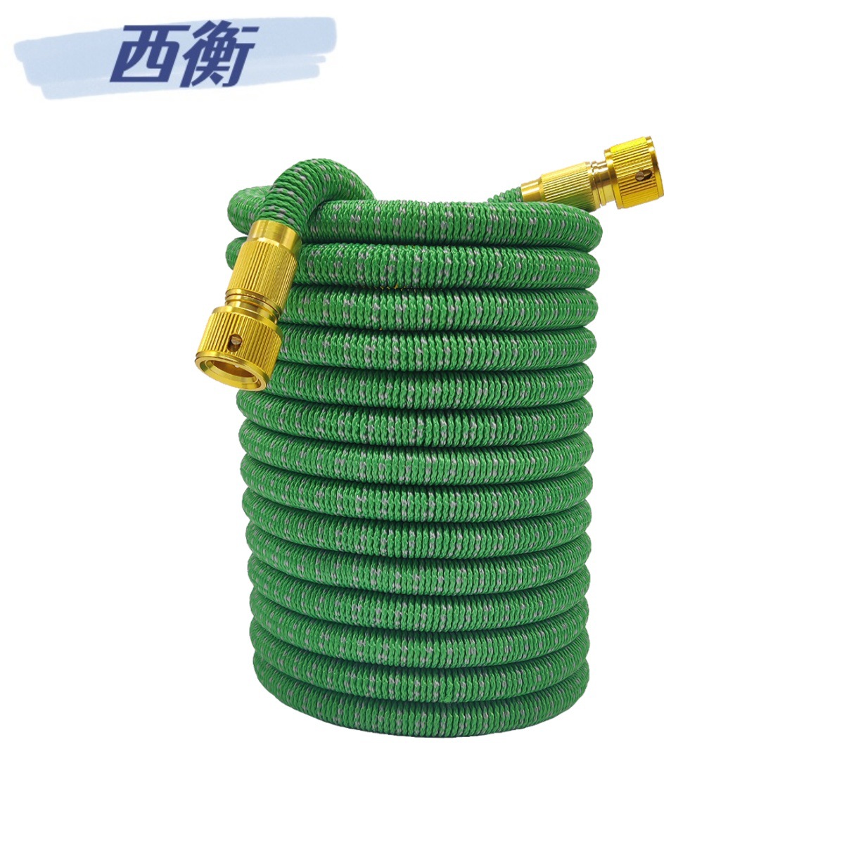 New 3 times telescopic water pipe garden water pipe high pressure water gun garden car wash household car wash water pipe green and gray