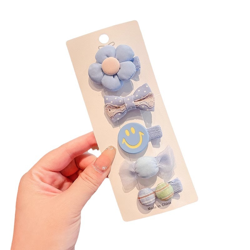 Niñas Bebé horquilla de tela completa bebé no duele el sudor clip de pelo lindo súper lindo clip de pelo fetal headwear de las niñas