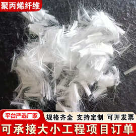 厂家现货聚丙烯纤维抗裂纤维耐磨混凝土添加pp短切纤维聚丙烯纤维
