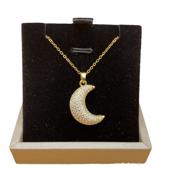 Fashionable elegant foldable necklace heart-shaped pearl