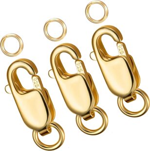 DIY Jewelry Buckle Fish Mouth Buckle Day Buckle Plated 18K Buckle Silver Plated Buckle Hanging Circle Bracelet Connection Buckle at Both Ends