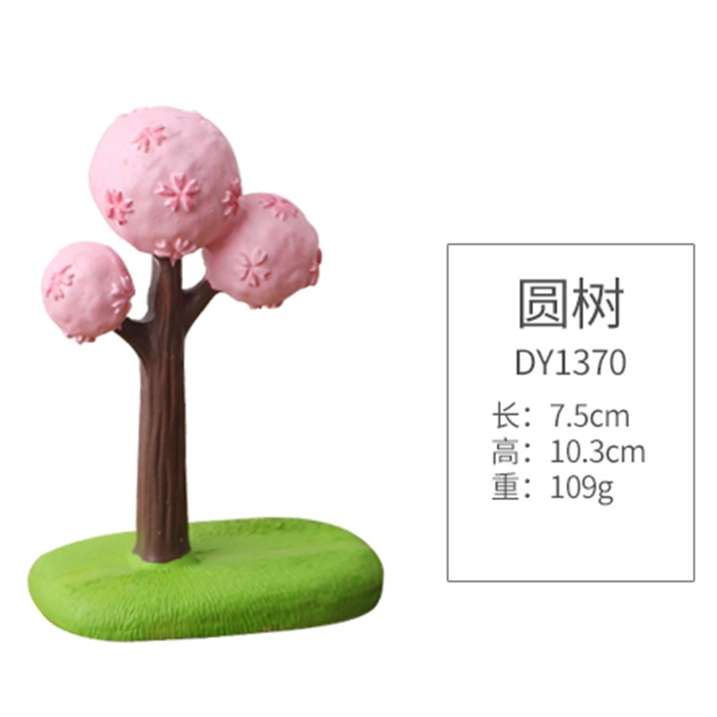 DY1370 핑크 라운드 트리 데스크탑 장식품