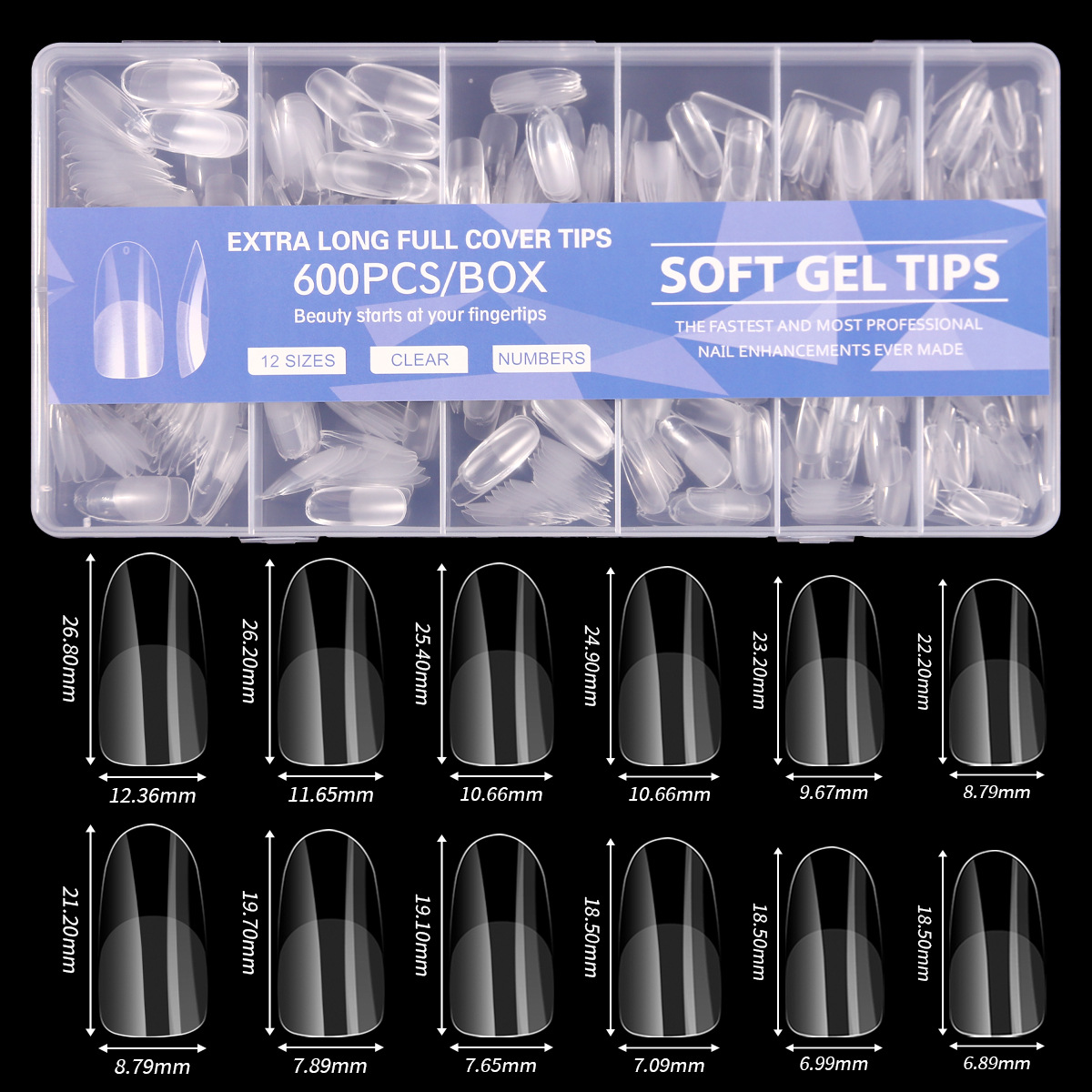 Estilo explosivo transfronterizo de uñas, lentejuelas, uñas postizas semi-esmeriladas, cajas al por mayor, nuevas pegatinas de uñas que no dejan marcas