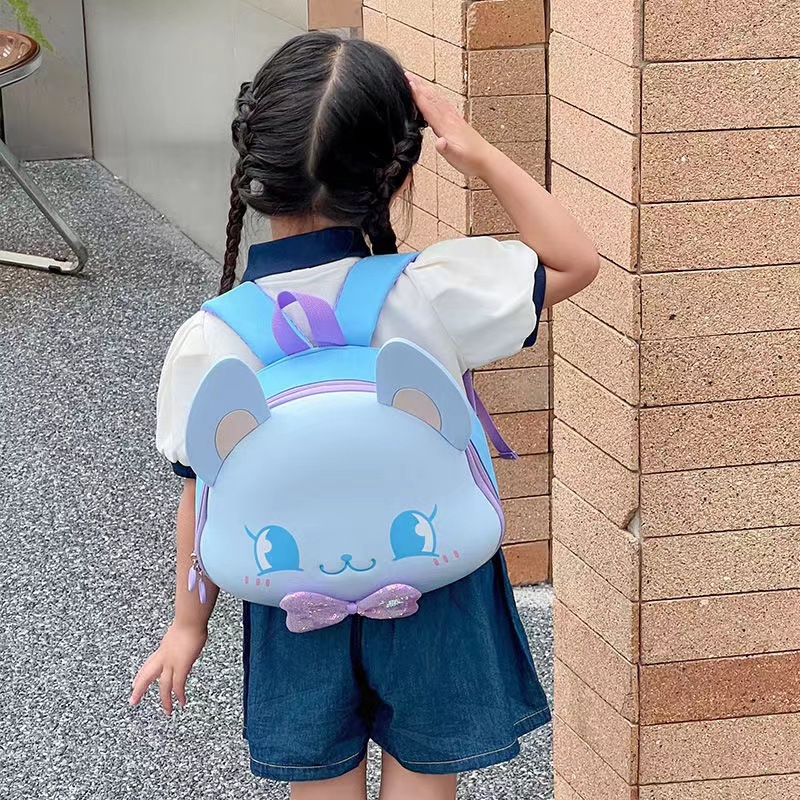 Nueva mochila escolar de jardín de infantes con carcasa dura, gran capacidad, protección de la columna vertebral, mochila infantil de dibujos animados, mochila de viaje informal para niños y niñas