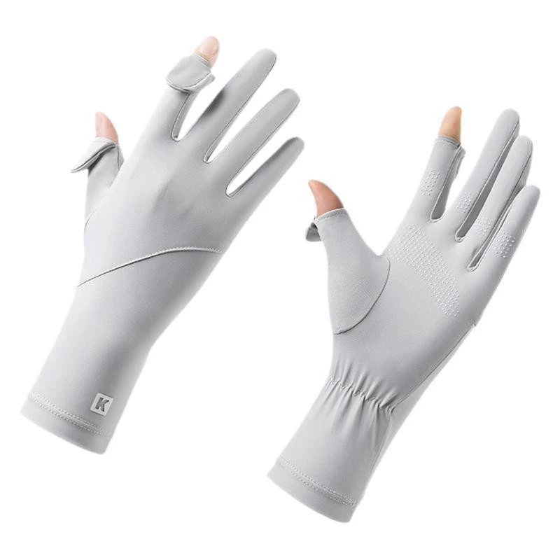 Long silk thin summer non-slip gloves, touch screen, wholesale