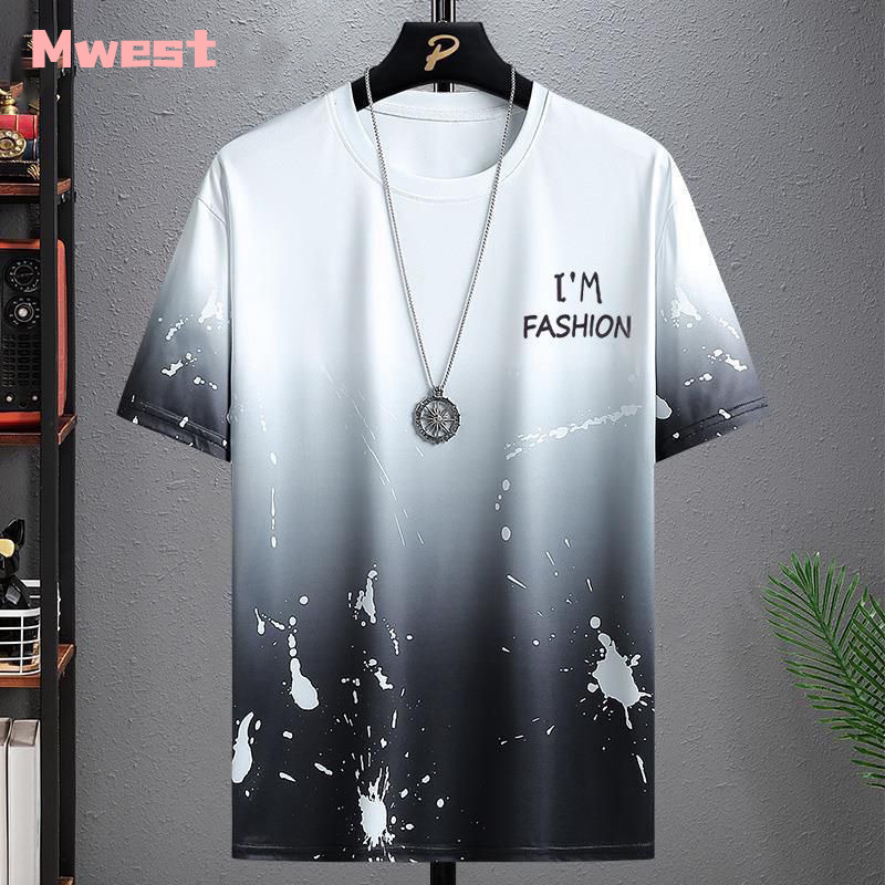 2023 Verano de seda de hielo de secado rápido camiseta de manga corta de los hombres camiseta de los hombres sueltos deportes casual camisa de media manga delgada de la moda