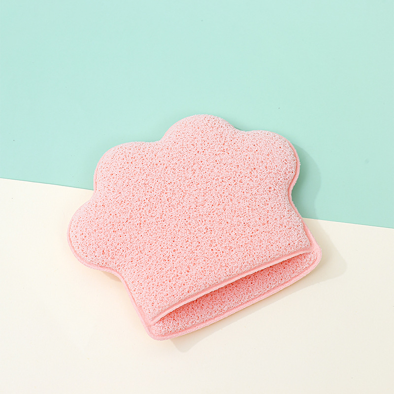 Fábrica personalizada de garra de gato lavabos faciales, eliminación de maquillaje, película de barro, limpieza facial, esponja de limpieza facial portátil