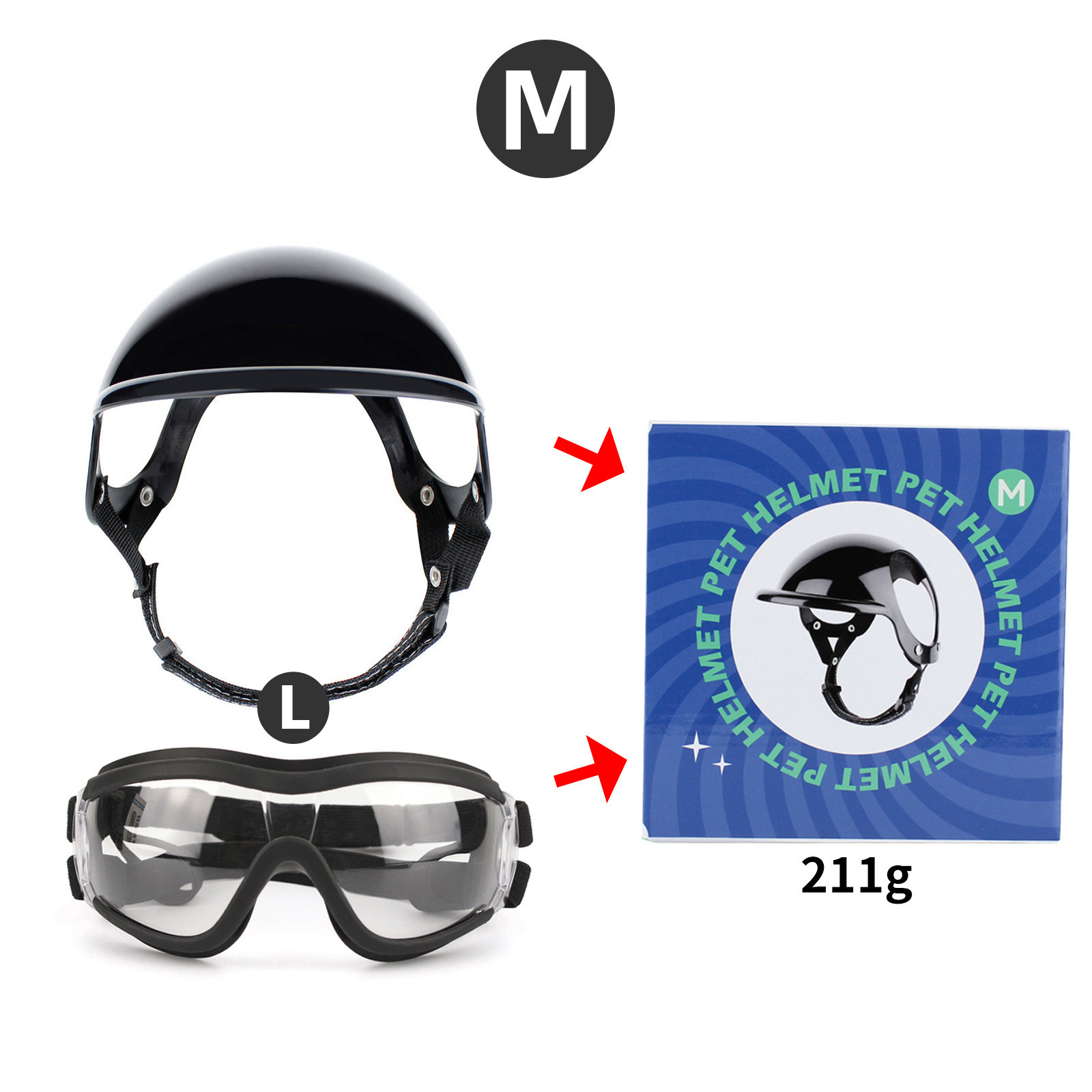 Casco deportivo talla M+01L transparente