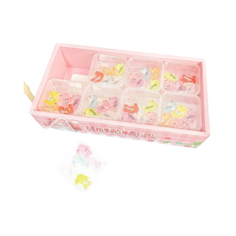 B pato colorido, pato asado luminoso con caja de almacenamiento, accesorios de resina Diy, llavero, parche de refrigerador, juego de moda, colgante de mochila escolar