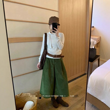 25913-169   十三行 【大爆款】 文艺复古百搭灯芯绒八分裤休闲裤