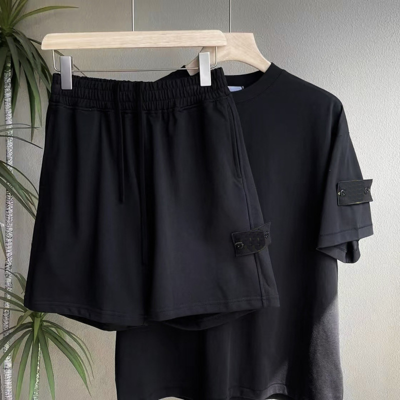 Summer Outfit Set 1: New Couple Style Casual Round Neck Short-Sleeve Shorts Set, Unisex Two-Piece Summer Outfit Set 1: New Couple Style Casual Round Neck Short-Sleeve Shorts Set, Unisex Two-Piece