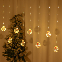 led许愿球窗帘灯圣诞节装饰彩灯满天星卧室阳台冰条灯网红背景灯