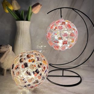 Ins Handmade DIY Star Kabi Cute Moon Table Lamp Creative Acrylic Patch Bedside Glow Ball