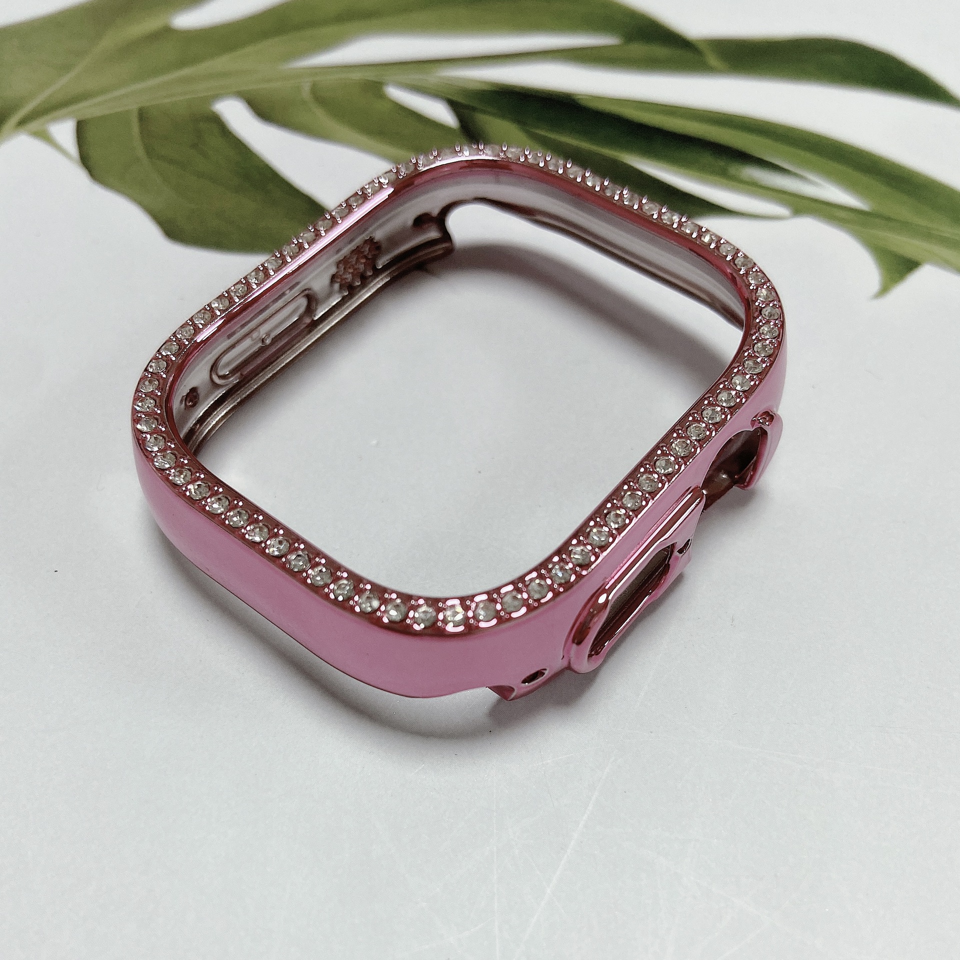 10g Weight iPhone Applicable Brands Watch Protective Face Cover Classification PC Material Glittery, Solid Color Pattern Simple Style Style Simple Style Glittery Solid Color IPhone Watch Protective Face Cover 无