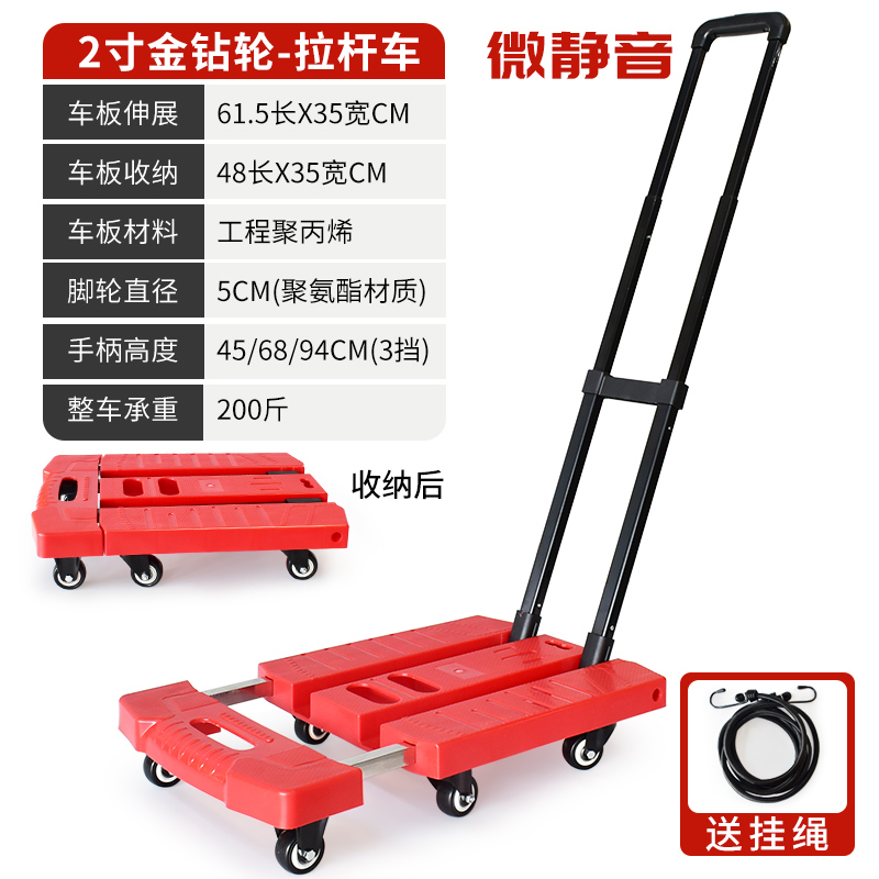 레드 트롤리 2 인치 폴리 우레탄 휠 200kg