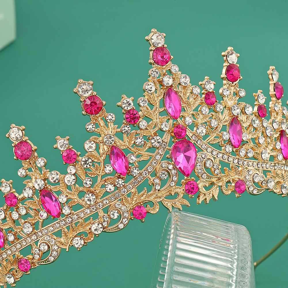 Corona transfronteriza banda de cabello princesa alta sensación corona espectáculo corona corona boda cristal corona