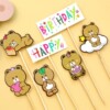 Brand retro decorations, cartoon cute jewelry, small hat, with little bears, Birthday gift