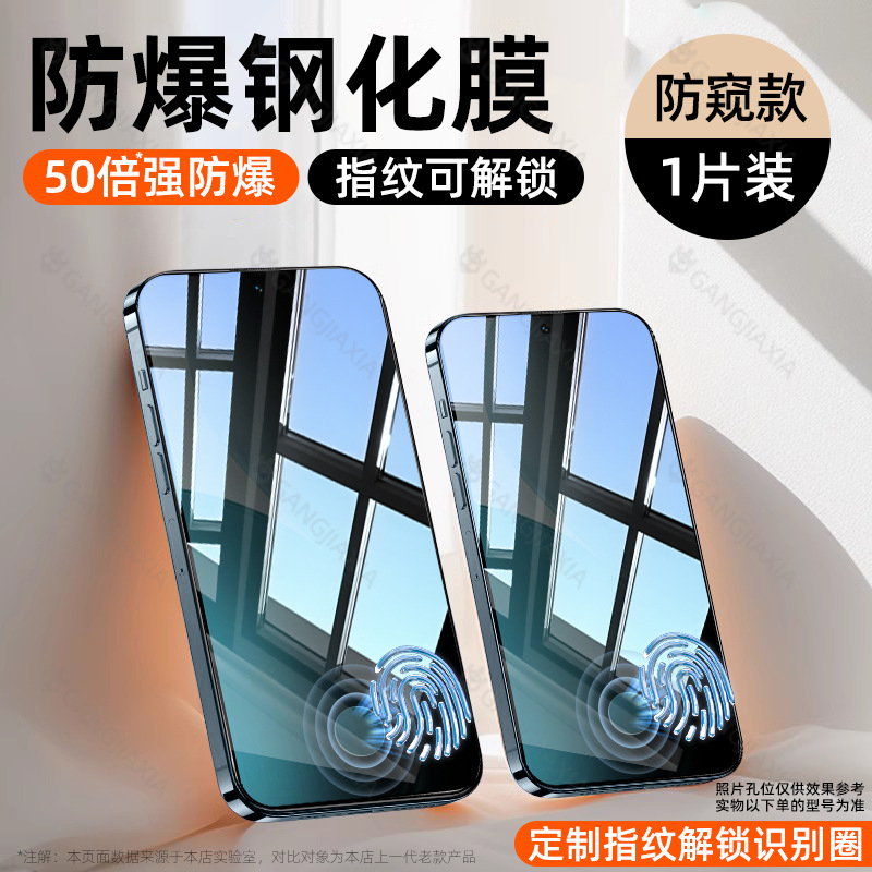 Black edge anti-peeping tempered film★Open holes can be unlocked