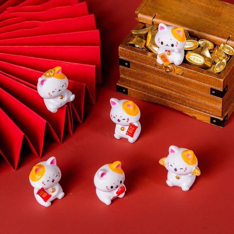 Creative Lucky Cat Micro Landscape Decoration DIY Jewelry Resin Accessories Mini Car Center Console Small Ornaments Fortune Creative Lucky Cat Micro Landscape Decoration DIY Jewelry Resin Accessories Mini Car Center Console Small Ornaments Fortune