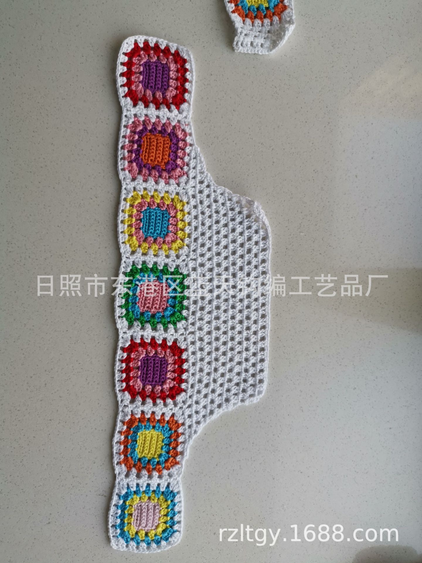 手工花边，手工钩织毛线花边，手钩钩针棉线花边衣领