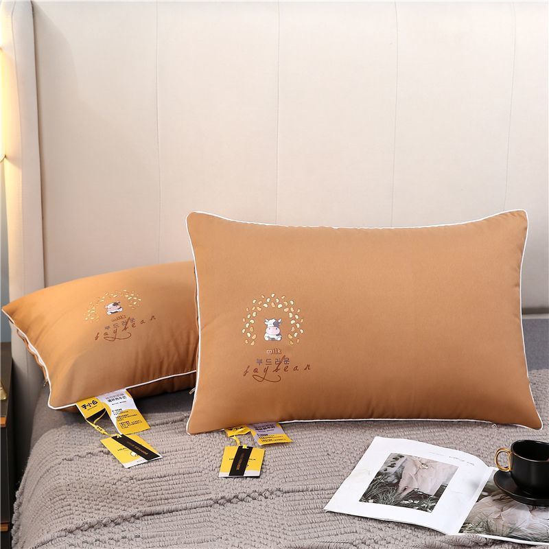 un núcleo de almohada de cabello, un par de almohada de fibra para proteger la columna cervical y dormir, almohada de hotel para estudiantes adultos